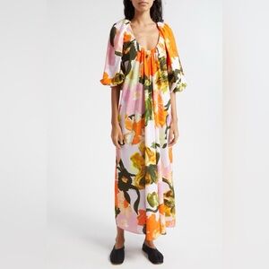 NWT STINE GOYA Teresa Puff Sleeve Maxi Dress Small
Floral Vacation Resortwear